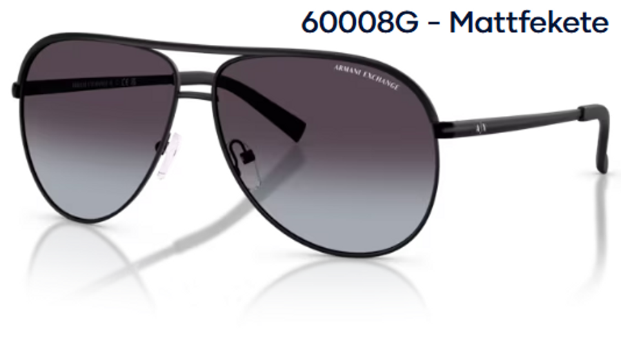 Image of Armani Exchange AX2002 60008G - Mattfekete unisex napszemüveg
