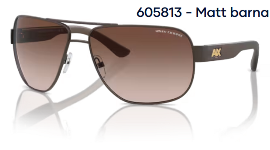 Image of Armani Exchange AX4165S 605813 - Matt barna férfi napszemüveg