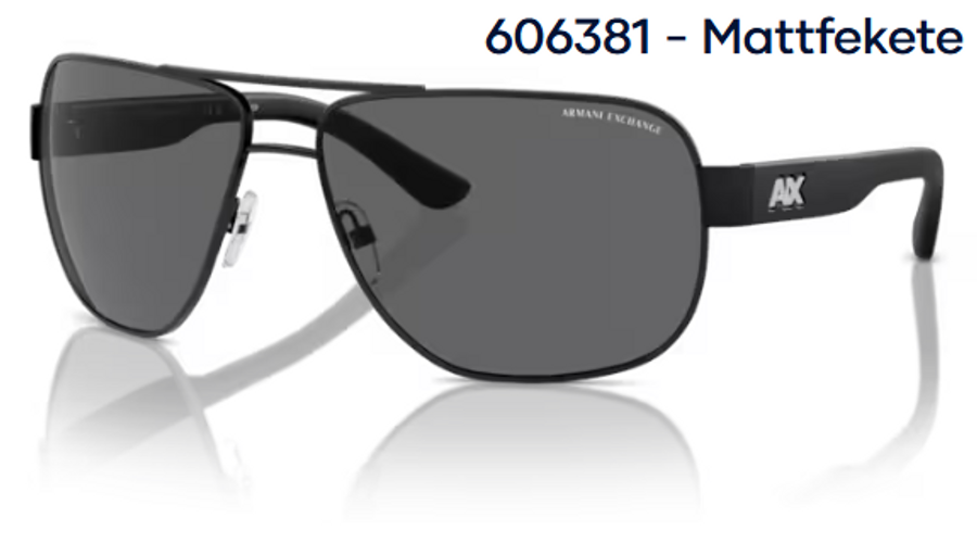 Image of Armani Exchange AX4165S 606381 - Mattfekete polarizált férfi napszemüveg