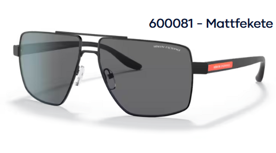 Image of Armani Exchange AX2037S 600081 - Mattfekete polarizált férfi napszemüveg