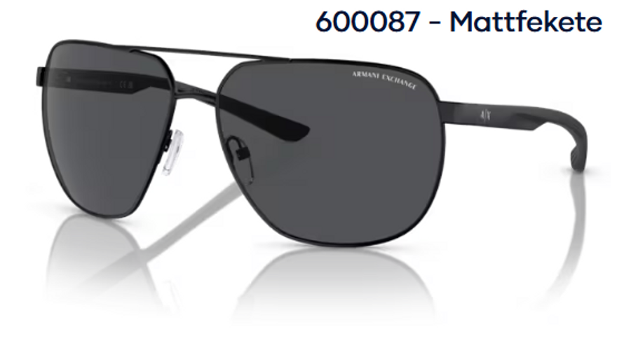 Image of Armani Exchange AX2047S 600087 - Mattfekete férfi napszemüveg