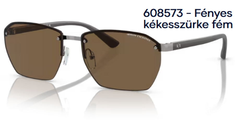 Image of Armani Exchange AX2048S 608573 - Fényes kékesszürke fém férfi napszemüveg