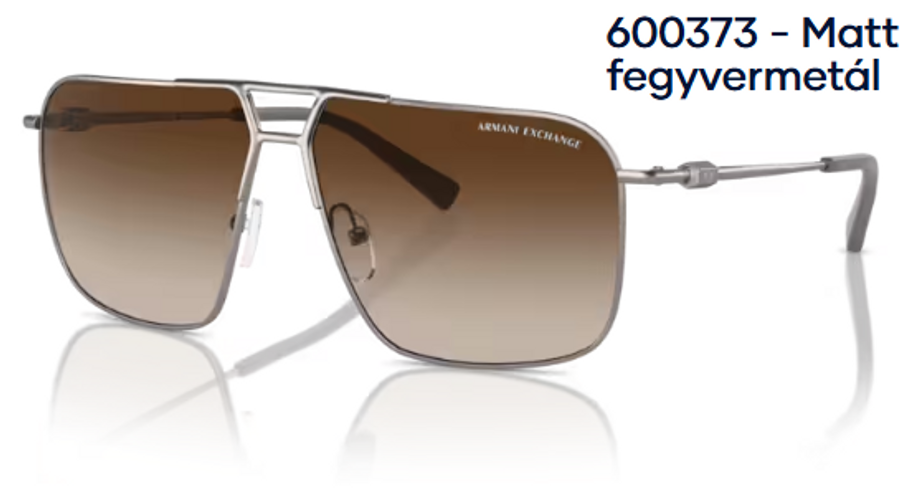 Image of Armani Exchange AX2050S 600373 - Matt fegyvermetál polarizált férfi napszemüveg