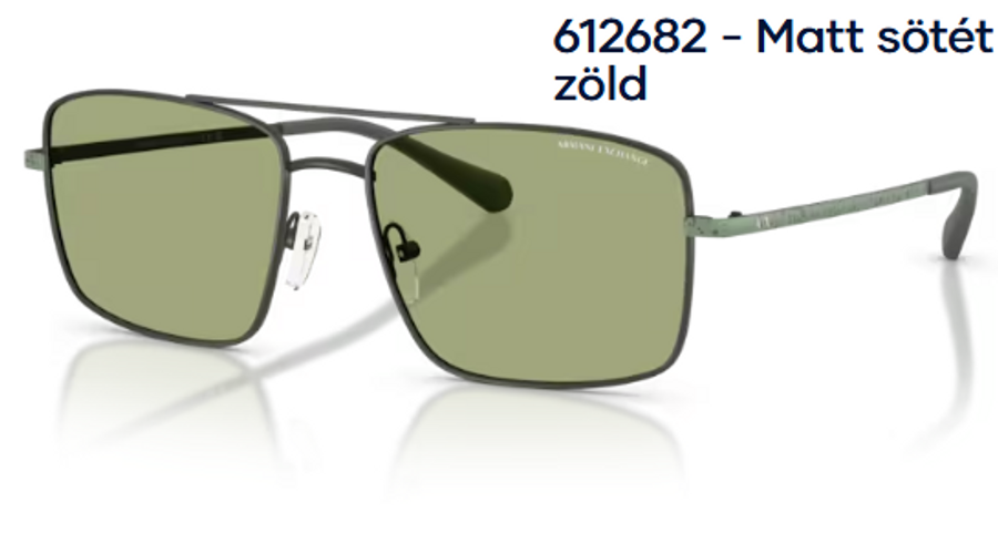Image of Armani Exchange AX2054S 612682 - Matt sötét zöld férfi napszemüveg
