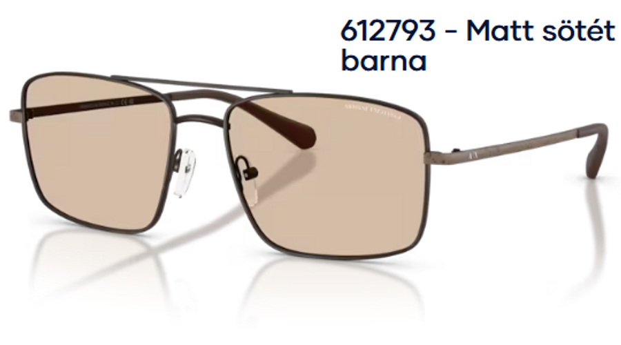 Image of Armani Exchange AX2054S 612793 - Matt sötét barna férfi napszemüveg