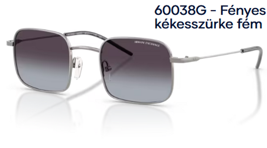 Image of Armani Exchange AX2055S 60038G - Fényes kékesszürke fém női napszemüveg