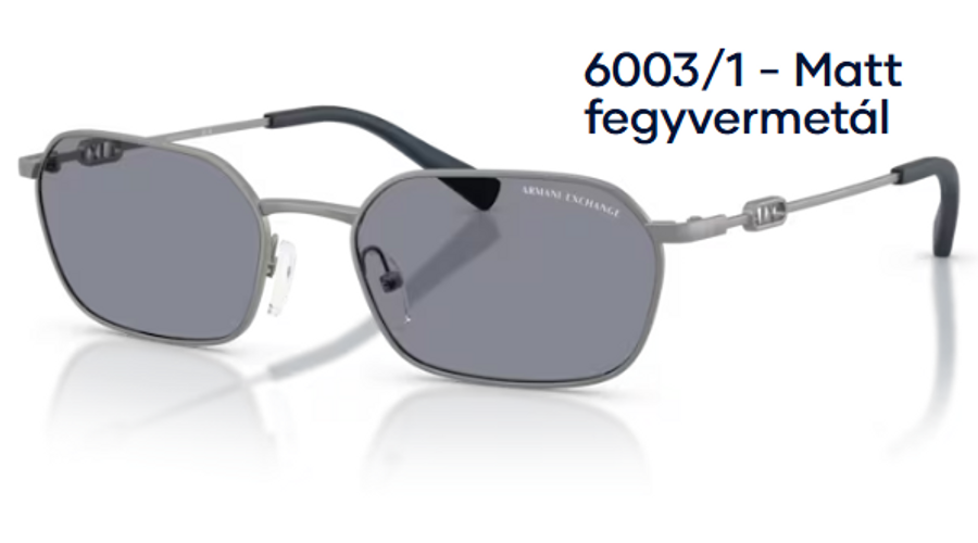 Image of Armani Exchange AX2056S 6003/1 - Matt fegyvermetál unisex napszemüveg