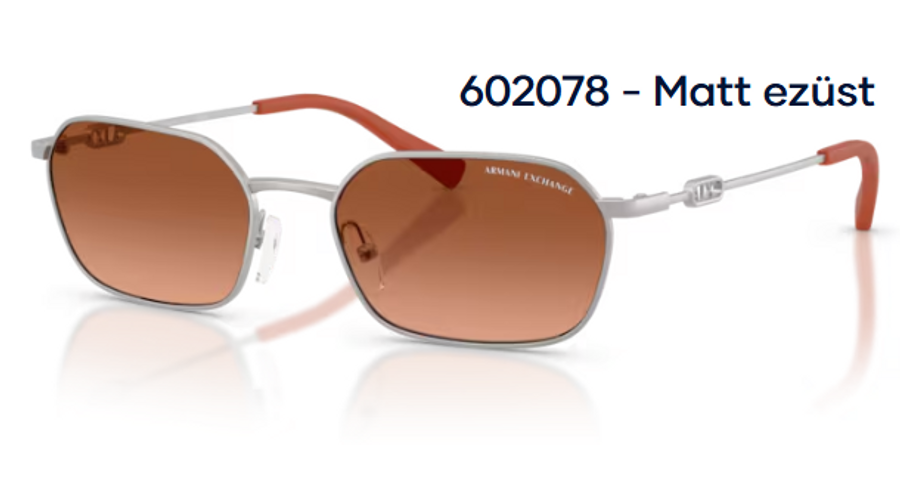 Image of Armani Exchange AX2056S 602078 - Matt ezüst unisex napszemüveg