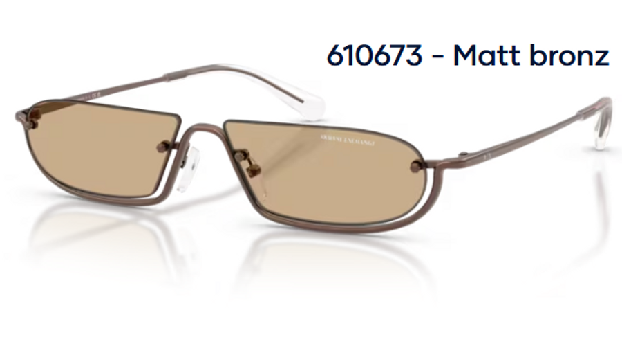 Image of Armani Exchange AX2058S 610673 - Matt bronz férfi napszemüveg