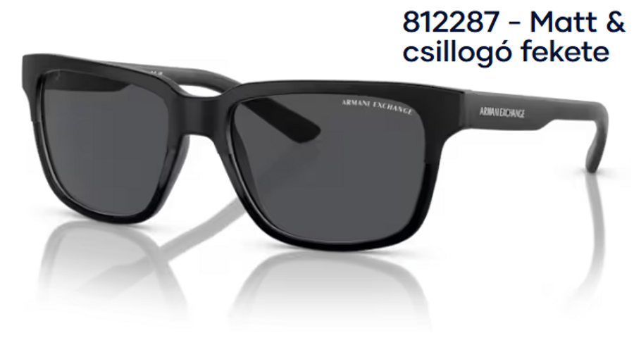 Image of Armani Exchange AX4026S 812287 - Matt & csillogó fekete unisex napszemüveg
