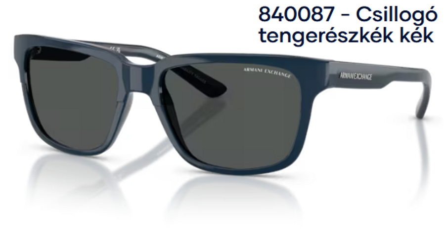 Image of Armani Exchange AX4026S 840087 - Csillogó tengerészkék kék unisex napszemüveg