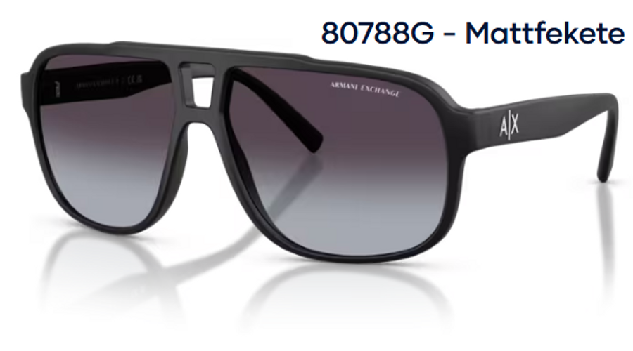 Image of Armani Exchange AX4104S 80788G - Mattfekete férfi napszemüveg