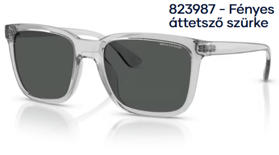 Image of Armani Exchange AX4112SU 823987 - Fényes áttetsző szürke férfi napszemüveg