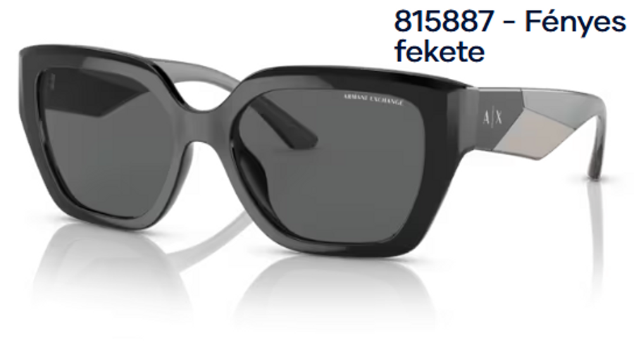 Image of Armani Exchange AX4125SU 815887 - Fényes fekete női napszemüveg