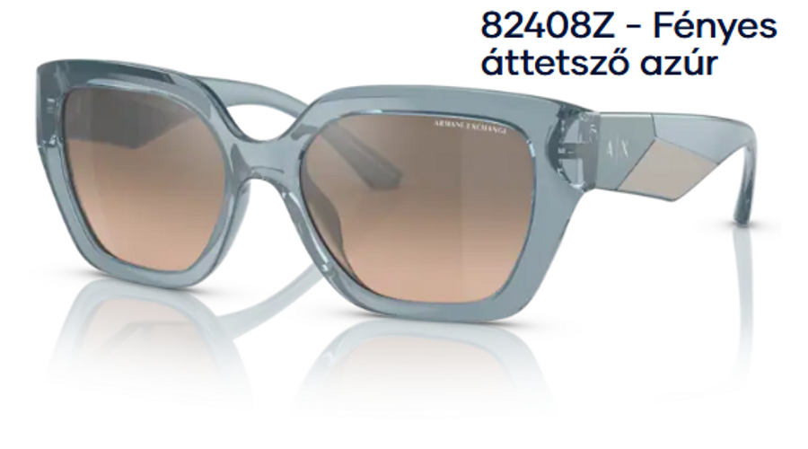 Image of Armani Exchange AX4125SU 82408Z - Fényes áttetsző azúr női napszemüveg