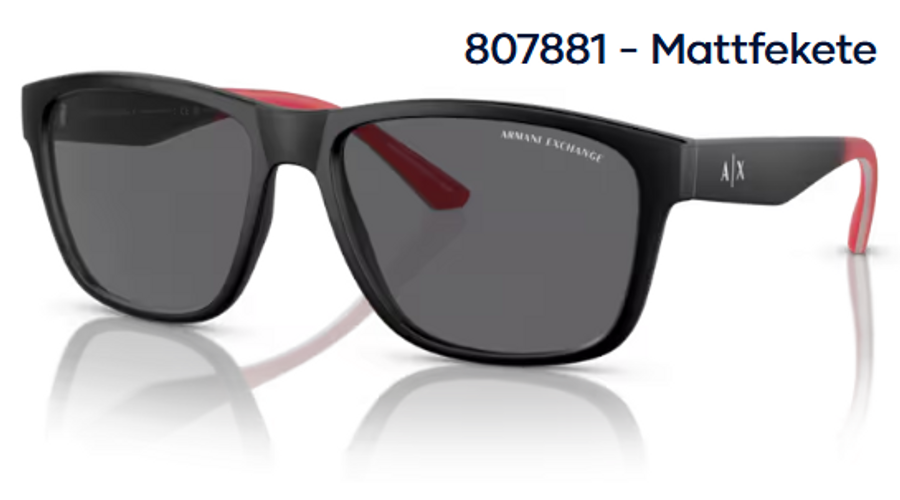 Image of Armani Exchange AX4135S 807881 - Mattfekete polarizált férfi napszemüveg