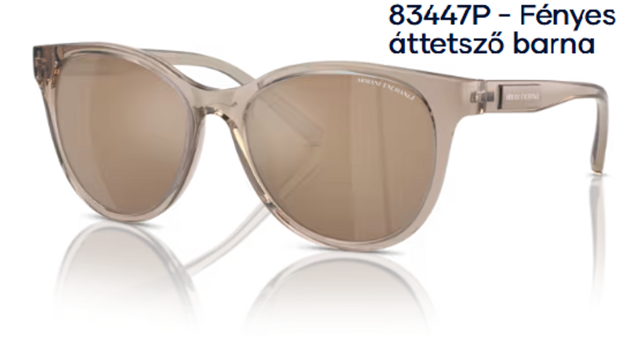 Image of Armani Exchange AX4144SU 83447P - Fényes áttetsző barna női napszemüveg