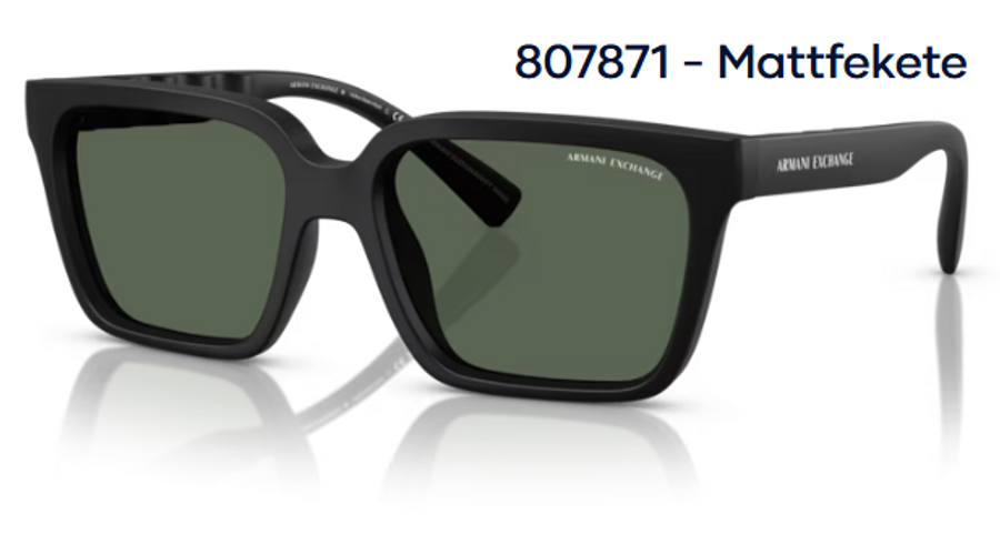 Image of Armani Exchange AX4147S 807871 - Mattfekete férfi napszemüveg