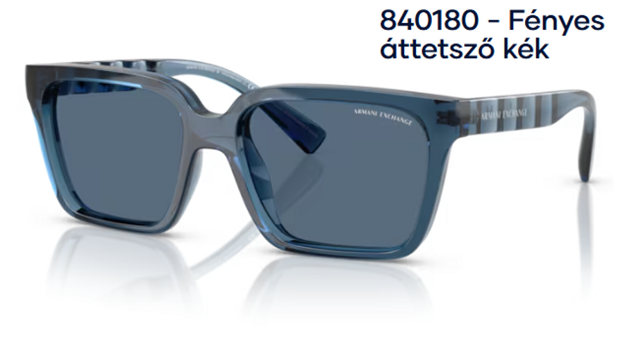 Image of Armani Exchange AX4147S 840180 - Fényes áttetsző kék férfi napszemüveg