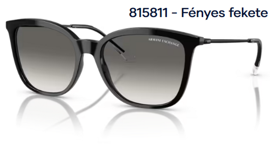 Image of Armani Exchange AX4151S 815811 - Fényes fekete női napszemüveg