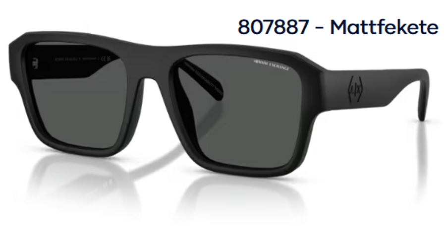 Image of Armani Exchange AX4154SU 807887 - Mattfekete férfi napszemüveg