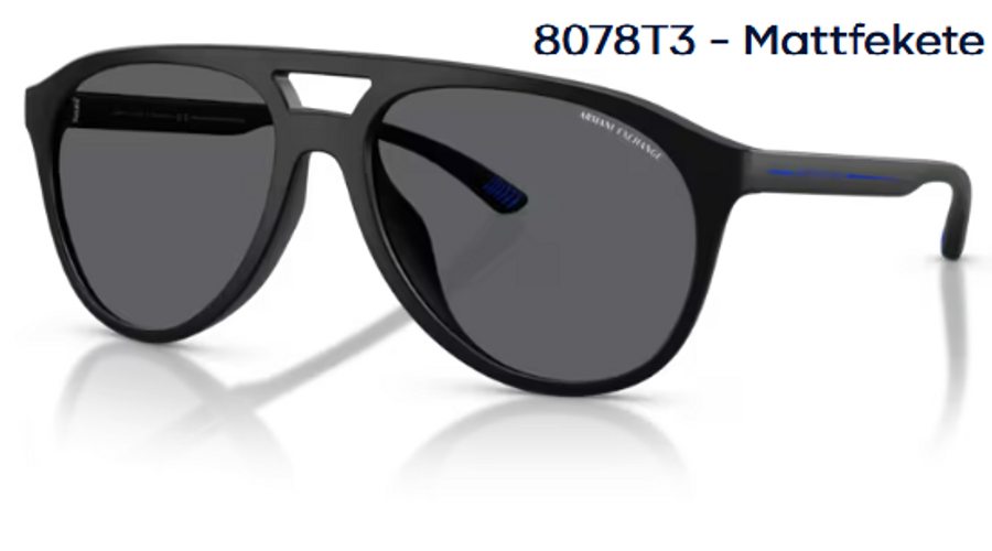 Image of Armani Exchange AX4156SU 8078T3 - Mattfekete polarizált férfi napszemüveg