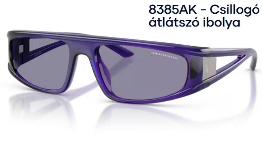 Image of Armani Exchange AX4159SU 8385AK - Csillogó átlátszó ibolya unisex napszemüveg