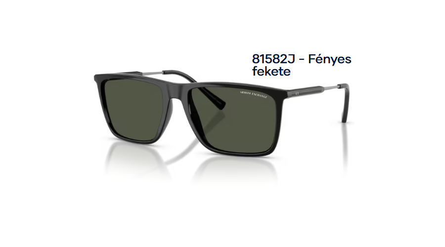 Image of Armani Exchange AX4160S 81582J - Fényes fekete polarizált férfi napszemüveg