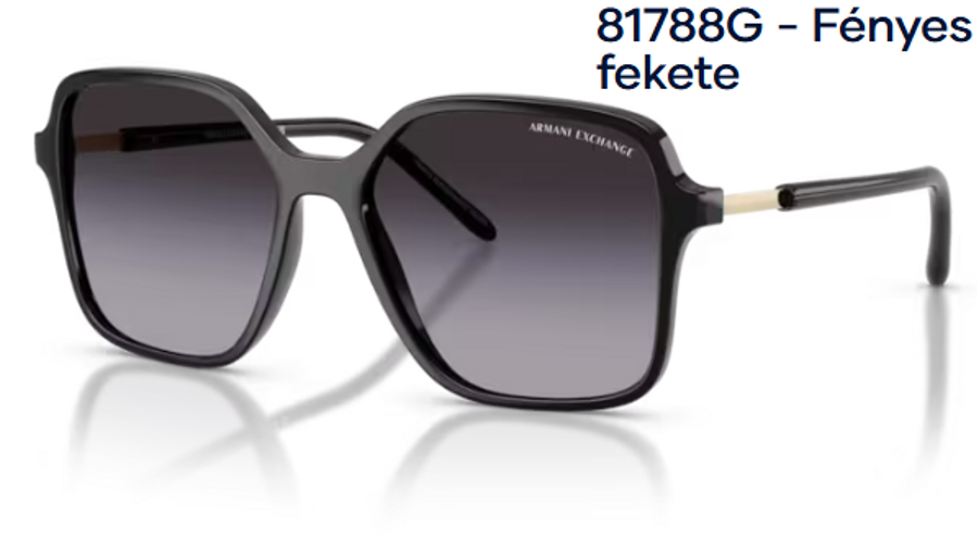 Image of Armani Exchange AX4163S 81788G - Fényes fekete női napszemüveg