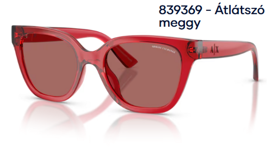 Image of Armani Exchange AX4164SU 839369 - Átlátszó meggy női napszemüveg