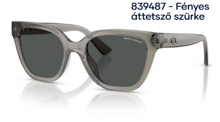 Image of Armani Exchange AX4164SU 839487 - Fényes áttetsző szürke női napszemüveg