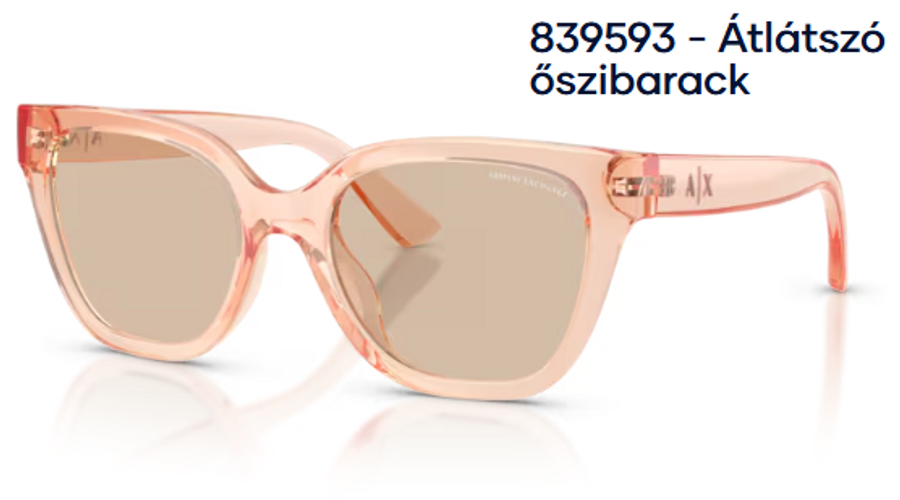 Image of Armani Exchange AX4164SU 839593 - Átlátszó őszibarack női napszemüveg