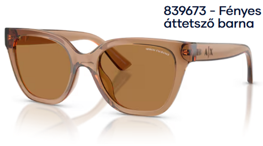 Image of Armani Exchange AX4164SU 839673 - Fényes áttetsző barna női napszemüveg