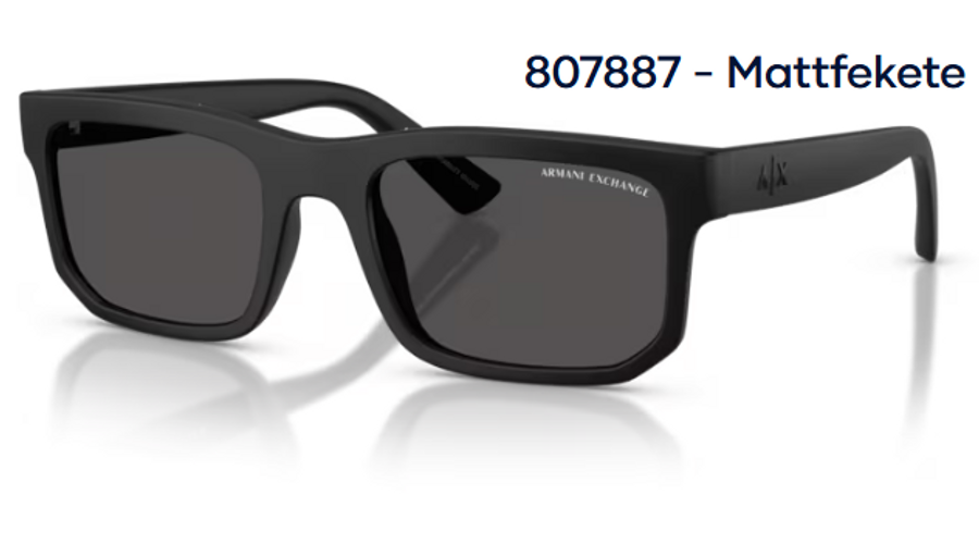 Image of Armani Exchange AX4165S 807887 - Mattfekete férfi napszemüveg