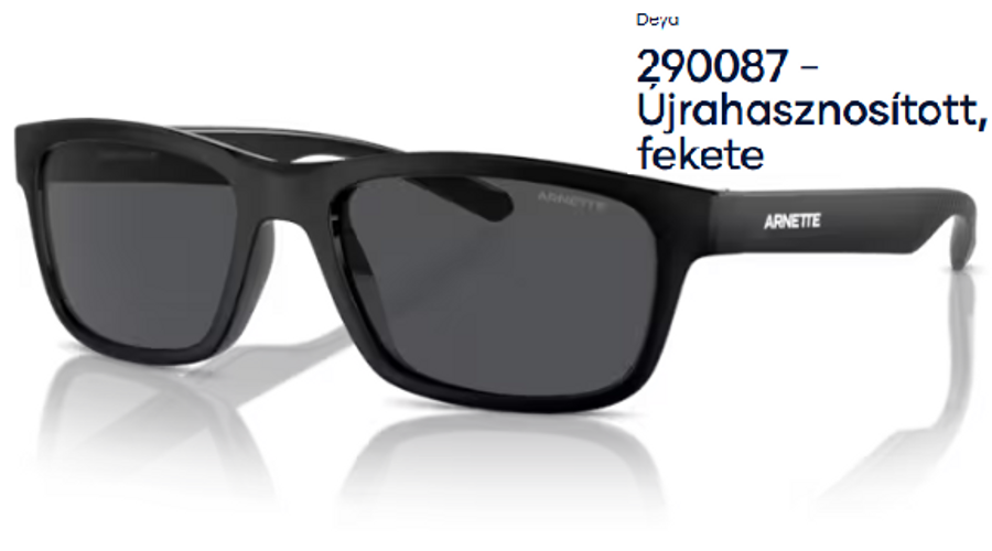 Image of ARNETTE AN4340 – Deya 290087 - Újrahasznosított, fekete férfi napszemüveg