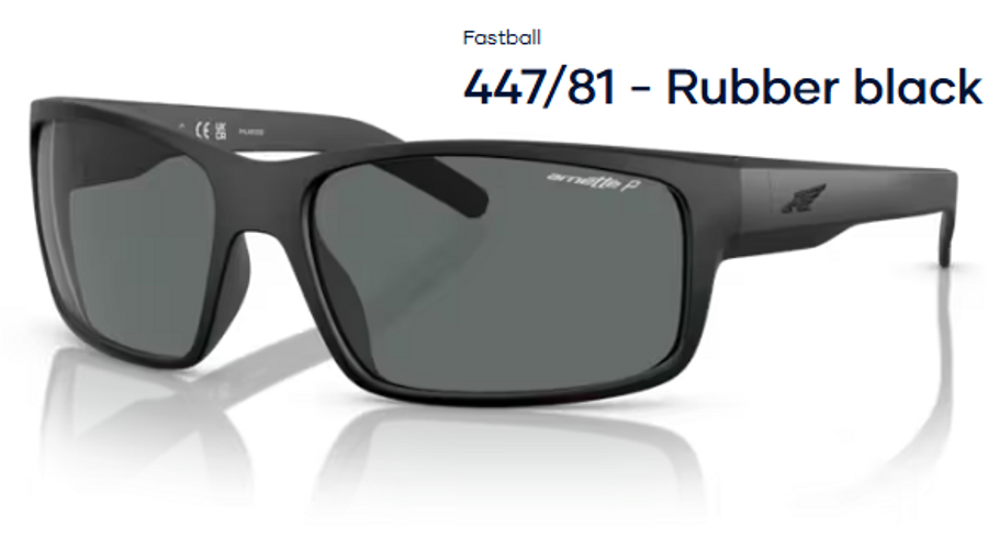 Image of ARNETTE AN4202 – Fastball 447/81 - Rubber black polarizált férfi napszemüveg