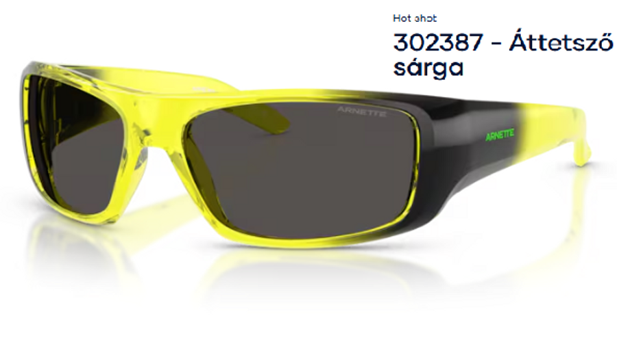 Image of ARNETTE AN4182 - Hot shot 302387 - Áttetsző sárga férfi napszemüveg