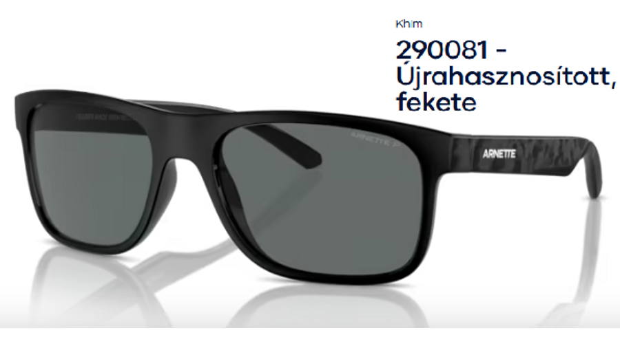 Image of ARNETTE AN4341 – Khim 290081 - Újrahasznosított, fekete polarizált férfi napszemüveg
