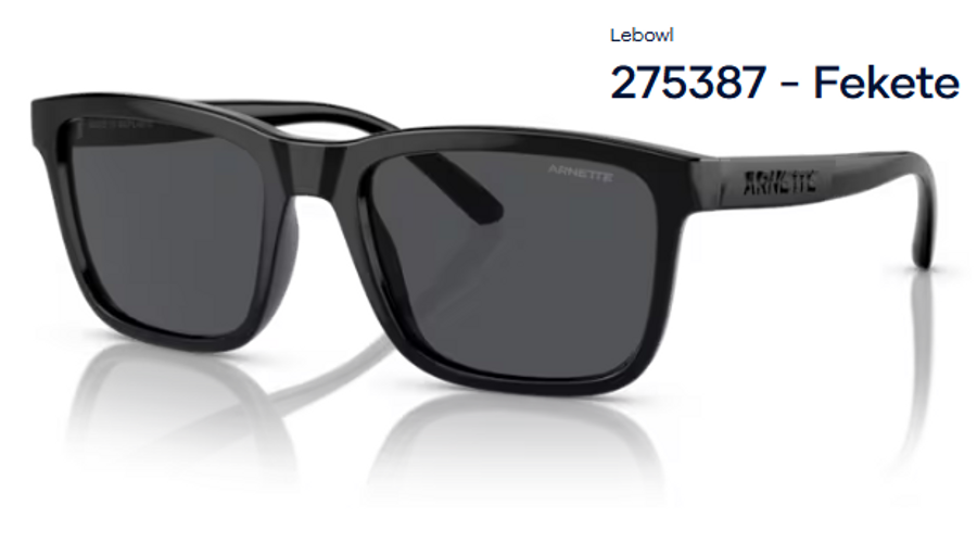Image of ARNETTE AN4321 – Lebowl 275387 - Fekete férfi napszemüveg