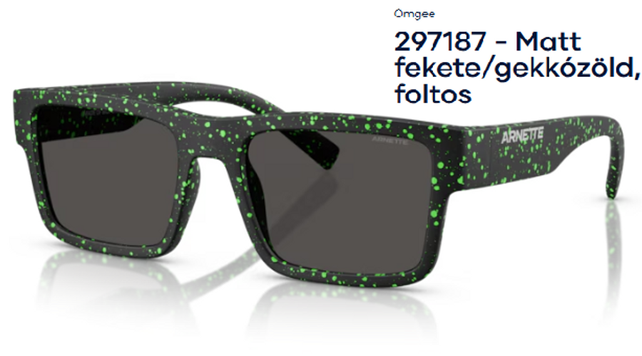 Image of ARNETTE AN4344 – Omgee 297187 - Matt fekete/gekkózöld, foltos férfi napszemüveg