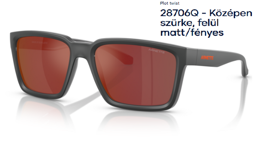 Image of ARNETTE AN4346 - Plot twist 28706Q - Középen szürke, felül matt/fényes férfi napszemüveg