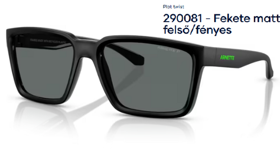 Image of ARNETTE AN4346 - Plot twist 290081 - Fekete matt felső/fényes polarizált férfi napszemüveg