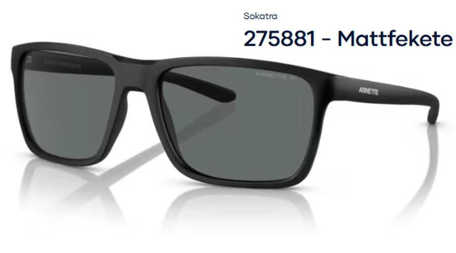Image of ARNETTE AN4323 – Sokatra 275881 - Mattfekete polarizált férfi napszemüveg