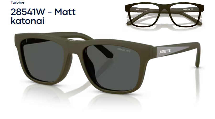 Image of ARNETTE AN4347U – Turbine 28541W - Matt katonai clip-on férfi napszemüveg