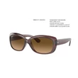 Kép 1/5 - RAY BAN RB4101 JACKIE OHH 6593M2 - Átlátszó sötét barna NAPSZEMÜVEG