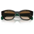 Kép 5/5 - RAY-BAN RB7681S JORGE 140251 - Striped green on green NAPSZEMÜVEG