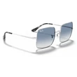 Kép 4/5 - Ray-Ban RB1971 SQUARE 91493F SILVER/clear gradient blue Napszemüveg