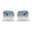 Kép 5/5 - Ray-Ban RB1971 SQUARE 91493F SILVER/clear gradient blue Napszemüveg