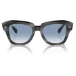 Kép 5/5 - RAY BAN RB2186 STATE STREET 14043F - Csíkos szürke NAPSZEMÜVEG