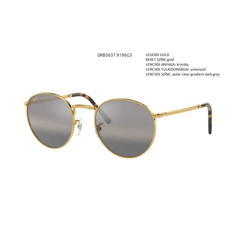 RAY BAN RB3637 NEW ROUND 9196G3 NAPSZEMÜVEG